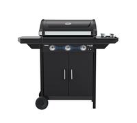 Barbecue Gas doppio Campingaz Bundle Compact 3 EXS con fornello laterale e coperchio | 7,5 kW | Carrello grill con 3 bruciatori | Sistema a doppio combustibile: gas naturale e propano | con termometro