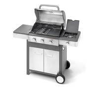 Barbecue GPL con griglia, piastra, forno INDIANAPOLIS Grigio e Inox 4 B