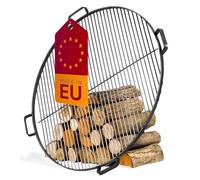Barbecue Griglia in Acciaio Naturale da 80 cm con 4 Maniglie