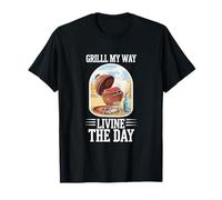 Barbecue Grigliare My Way Living Day Smoky Flavor Outdoor BBQ Maglietta