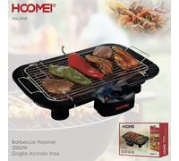 BARBECUE BISTECCHIERA GRILL PORTATILE CARNE VERDURE HOOMEI PIASTRA 2000W PICNIC