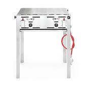 HENDI Grill a gas Roast-Master Heavy Duty, cucina, griglia per barbecue, a gas propano e butano, accensione elettronica, 11,6kW(Hs), 650x540x(H)840mm, acciaio inox 18/0