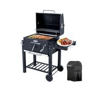 BARBECUE HOMAVO Grill, Carbone di legna, Griglia da 56×42.5 cm, Nero
