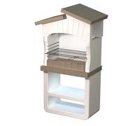 Barbecue in muratura Dony legna e carbonella 82x51,5 cm grezzo Cappuccino