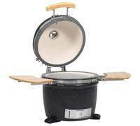 Barbecue Kamado VidaXL con affumicatore 44 cm nero