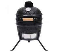 Barbecue Kamado VidaXL con affumicatore 56 cm nero