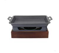 barbecue multifunzionale a carbone, Griglia for barbecue coreana in lega di alluminio, piastra in pietra Maifan, diverse dimensioni, for 4-6 persone(30cm*22cm)