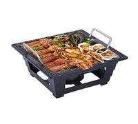 barbecue multifunzionale a carbone, Griglia for barbecue coreana senza fumo, antiaderente, in acciaio inox 304, diverse dimensioni, for interni ed esterni(20cm*10cm)