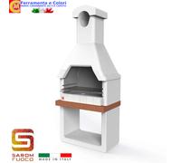 Barbecue Muratura a Carbonella SAROM Italia 88x58x197 cm BBQ Calcestruzzo MONZA