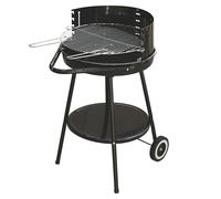 Barbecue nero tondo con ruote Ø51xh.84,5 cm, BestBQ