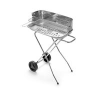 Barbecue Ompagrill con Braciere in Acciaio Alluminato Resistente fino a 500°