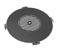 Piastra Grill in Acciaio da 78 cm con Griglia da 37 cm e 4 Maniglie per Braciere - Spessore 3mm, Prodotto Artigianale Europeo