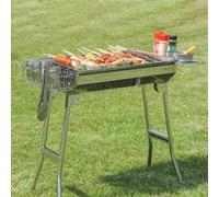 Barbecue pieghevole in metallo, griglia a carbone pieghevole per cortile,