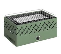 Barbecue Portatile a Carbone 45,5x29x21 cm con Ventilazione Integrata per