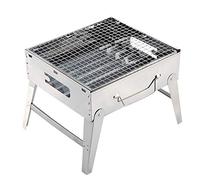 Barbecue portatile a carbonella - Barbecue pieghevole in acciaio inox per campeggio all'aperto, compatto e leggero, griglia da tavolo a carbone per una facile cottura