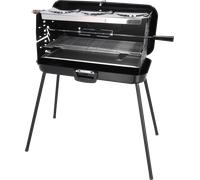 BERGER | Barbecue a Gas Portatile 3 Fuochi 5 kW - Barbecue da Campeggio con Piano Cottura e Griglia 54×24 cm, BBQ a Gas Propano 30 mbar con Spiedo, Portatile per Camper, Giardino e Picnic