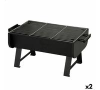Barbecue Portatile Aktive Acciaio 45 x 25 x 30 cm Nero [2 Unità]