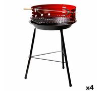 Barbecue Portatile Aktive Legno Ferro 37,5 x 70 x 38,5 cm [4 Unità] Rosso