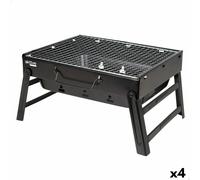 Barbecue Portatile Aktive Rettangolare Nero Acciaio 40 x 20 x 28 cm
