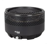Aktive 63002 - Barbecue portatile a carbonella ricaricabile senza fumo con batterie Nero, Antigoccia, Misure Ø34x22cm, Include borsa di trasporto, Cuoce all'interno, Grill