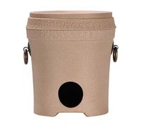 Barbecue portatile con stufa a carbone in argilla, Stufa a carbone in ceramica Purple Sand for grigliate di tè e vino, colore giallo terra 14x14 cm
