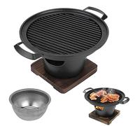 Barbecue portatile, griglia portatile a carbone, mini barbecue senza fumo, accessori per barbecue a carbone, griglia per barbecue coreana per la casa, 10,2 x 8,3 x 4,9 in