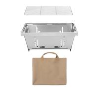 Barbecue Portatile - Pieghevole Multiuso | Manici Pieghevoli per Campeggio Picnic Giardino Spiaggia - Set di Strumenti BBQ per Esterni Campeggio Picnic Spiaggia Terrazza Giardino Avventure