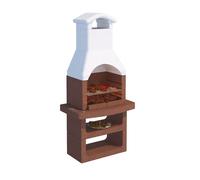 Barbecue prefabbricato in cemento con cappa e griglia Beton Carbone