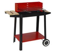 BARBECUE RETTANGOLARE 50x24,5cm CON CAPPA PARAVENTO PIANO APPOGGIO E GRIGLIA