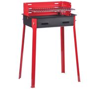 BARBECUE A CARBONE CM.30 X 45 H.85 BARBECUE CARBONELLA GRIGLIA ACCIAIO CROMATO