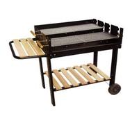 Barbecue Rettangolare con Ripiani Legno Texas Bracere 75 CMX50 Lapillo
