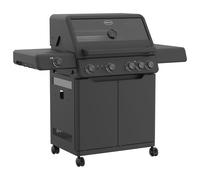 RÖSLE ALLFLAME Hero 4 Barbecue a gas, 4 bruciatori (3.5 kW ciascuno), PRIMEZONE, BACKBURNER, superficie di cottura 70 x 45 cm, griglie in ghisa, alluminio fuso, coperchio con inserto in vetro