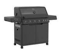 RÖSLE ALLFLAME Hero 6 Barbecue a gas, 6 bruciatori (3.5 kW ciascuno), PRIMEZONE, BACKBURNER, superficie di cottura 92.5 x 45 cm, griglie in ghisa, alluminio fuso, coperchio con inserto in vetro