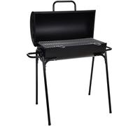 Barbecue su ruote acciaio nero 60 x 30 x 70 cm