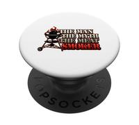 Barbecue The Man The Myth The Meat Smoker Barbecue PopSockets PopGrip Adesivo
