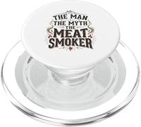 Barbecue The Man The Myth The Meat Smoker Barbecue PopSockets PopGrip per MagSafe