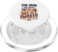 Barbecue The Man The Myth The Meat Smoker Barbecue PopSockets PopGrip per MagSafe