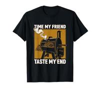 Barbecue Time My Friend Smoky Flavor Chef Grilling Petto Maglietta