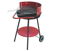 Barbecue tondo rosso con ruote Ø51xh.84,5 cm, BestBQ