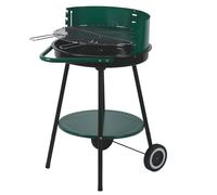 Barbecue tondo verde con ruote Ø51xh.84,5 cm, BestBQ