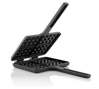 Barbecue-Toro Waffle I Waffle I Waffle I Waffle + Stampo per Torta | Doppia Forma Rettangolare in Ghisa, Nero - già bruciato in I Waffle