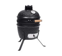 Barbecue Affumicatore 2 In 1 Kamado In Ceramica 56 Cm Nero