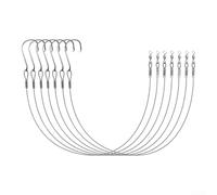 Barbed Round Hook Stainless Steel 6/0 Saltwater(C-No. 7/0) | Inward barb secures catch, prevents slipping, ideal for active fish, per durable steel wire construction