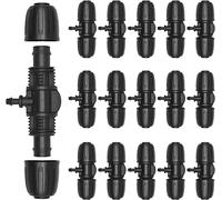 Barbed Tee 1/2" e 1/4" Micro Drip, separatore d'acqua resistente, connettore per irrigazione a 3 vie, tubo in polietilene