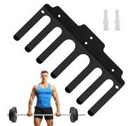 Barbell, barra da parete, catena, fascia di resistenza, corda per saltare, ecc. - Rack di fascia di resistenza con 7 ganci - Organizzatore da parete per attrezzature da palestra