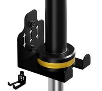 Barbell Wall Holder, Weight Bar Rack, 13/11/14 Inches, Saving Storage Solution, Functional Gym Organizer for Home Commercial Basement Studio Equipment Set Up, Black