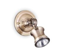 Applique Rustica-Country Barber Metallo Ottone Brunito 1 Luce 7W 3000K L Calda