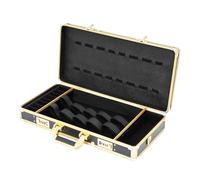 Barber - Borsa da parrucchiere, organizer con serratura sicura per password, per parrucchieri, curatori di animali e truccatori, colore nero, oro