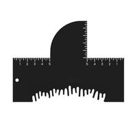 Barber Enhancement Card, Beard Shaping Guide, Hairline Contouring Tool 5,98 x 4,37 pollici, Precision Outlining Stencil, Built-In Measurement Scale, Ideal for Grooming, Shaving