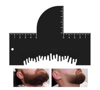 Barber Enhancement Card, Shaping Template Tool, 5.98x4.37 Inches, Scaled Precision Ruler, Reusable Fade Line Stencil, Beard & Mustache Edge Guide for Hair Contouring Aid Men’s